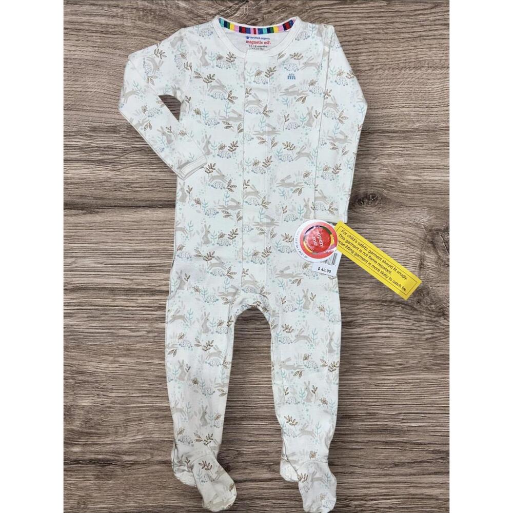 Magnetic Me Organic Cotton Tortoise and Hare Footie 12-18 Months